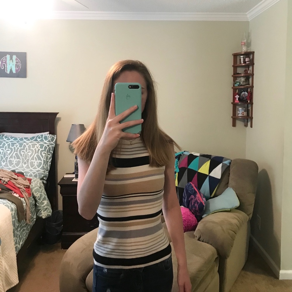 Cato Ribbed Sweater Tank Top